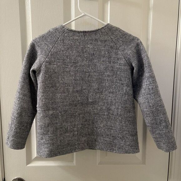 Peek Kids Girls Gray Wool Blend Coat Jacket Size Large 8 - Picture 10 of 12